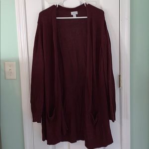 Burgundy cardigan